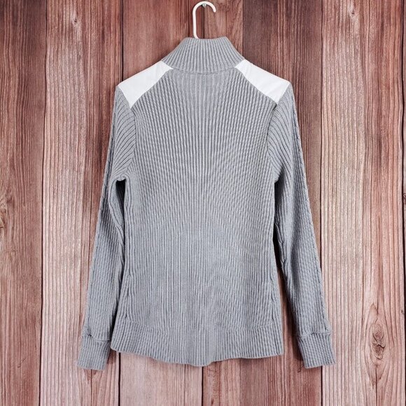 Bjorn Daehlie Womens Size XL Sweater Half Zip Comfy White Gray Wool Blend - Picture 6 of 15